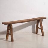 Banc ancien en bois massif (c.1870) #20