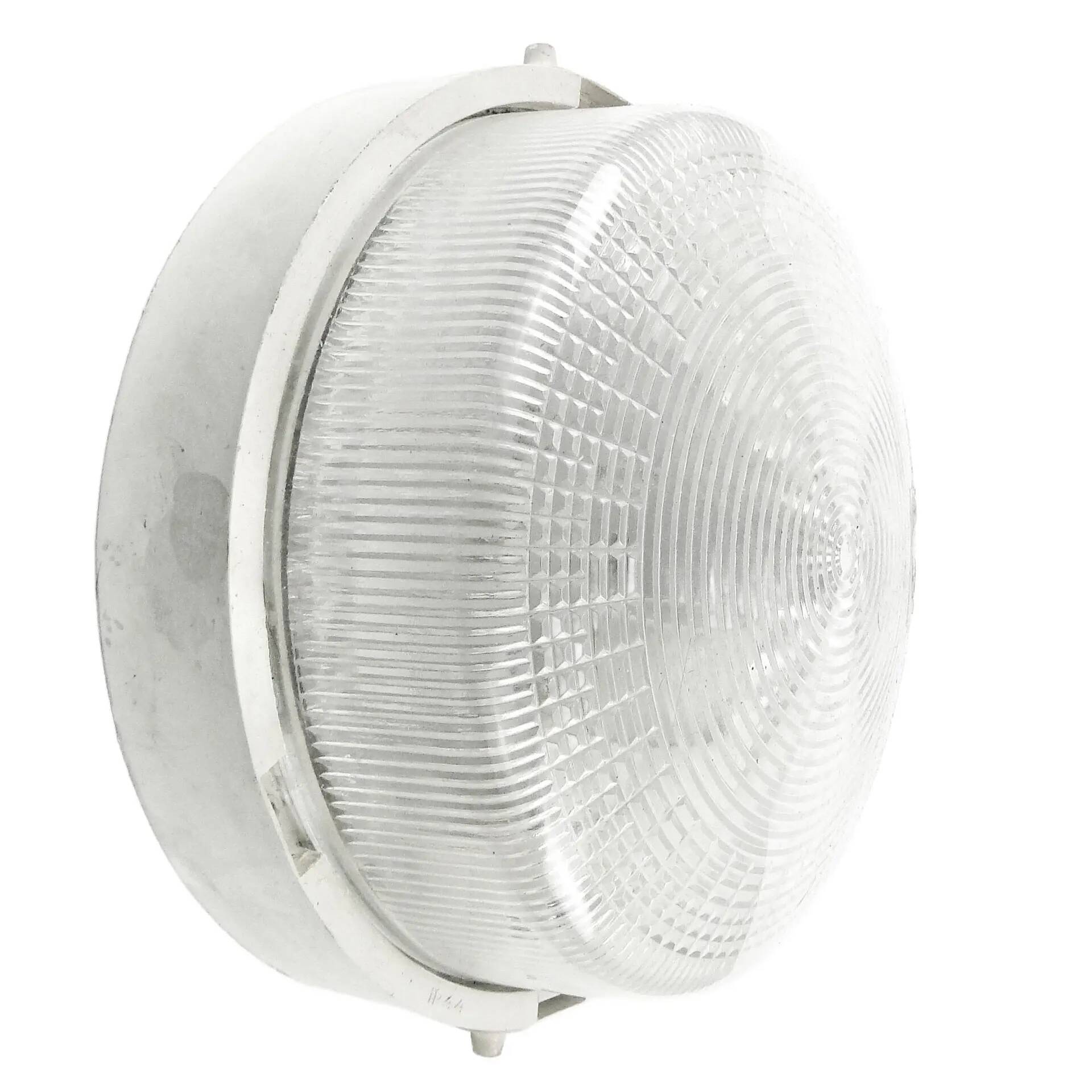 Industrial ceiling lamp, plastic metal, Poland, 1970s