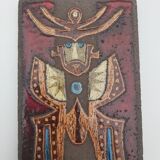 Jean Jaffeux enamelled lava plate