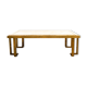 Brass coffee table and Travertine Italia 1970s