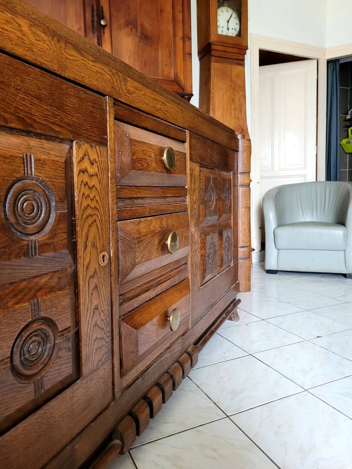 Vintage Art Deco oak sideboard