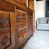 Vintage Art Deco oak sideboard