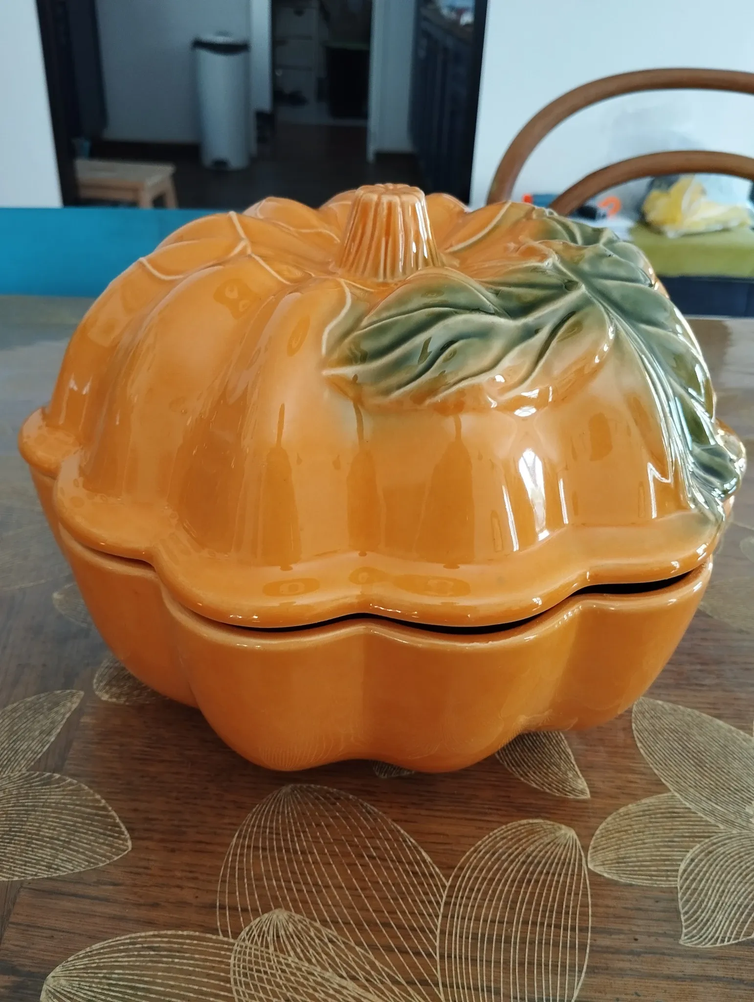 Pumpkin soup tureen