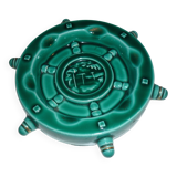 Vallauris green and gold boat wheel ashtray