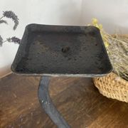 Modernist candlestick in wrought iron