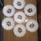 Lot of 7 flat plates in earthenware "Sarreguemines & Digoin", model SAVERNE.