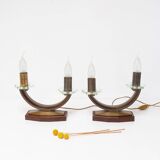 Paire de lampes de chevet style art déco vers 1940