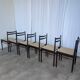Ensemble de 6 chaises de salle à manger en bois de hêtre vintage / Style scandinave des années 50