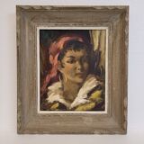 Óleo sobre tabla “Gitana”, 40’s - Francia