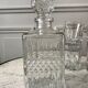 Set of a decanter and 4 vintage whiskey glasses 70s