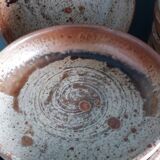 Assiettes creuses en grès de Puisaye par Jean-Pierre Prud'homme