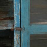 Ancien buffet en teck birman patine bleue d'origine