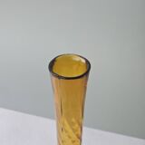 Vintage amber glass bud vase