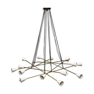 Chandelier intrigo sputnik white