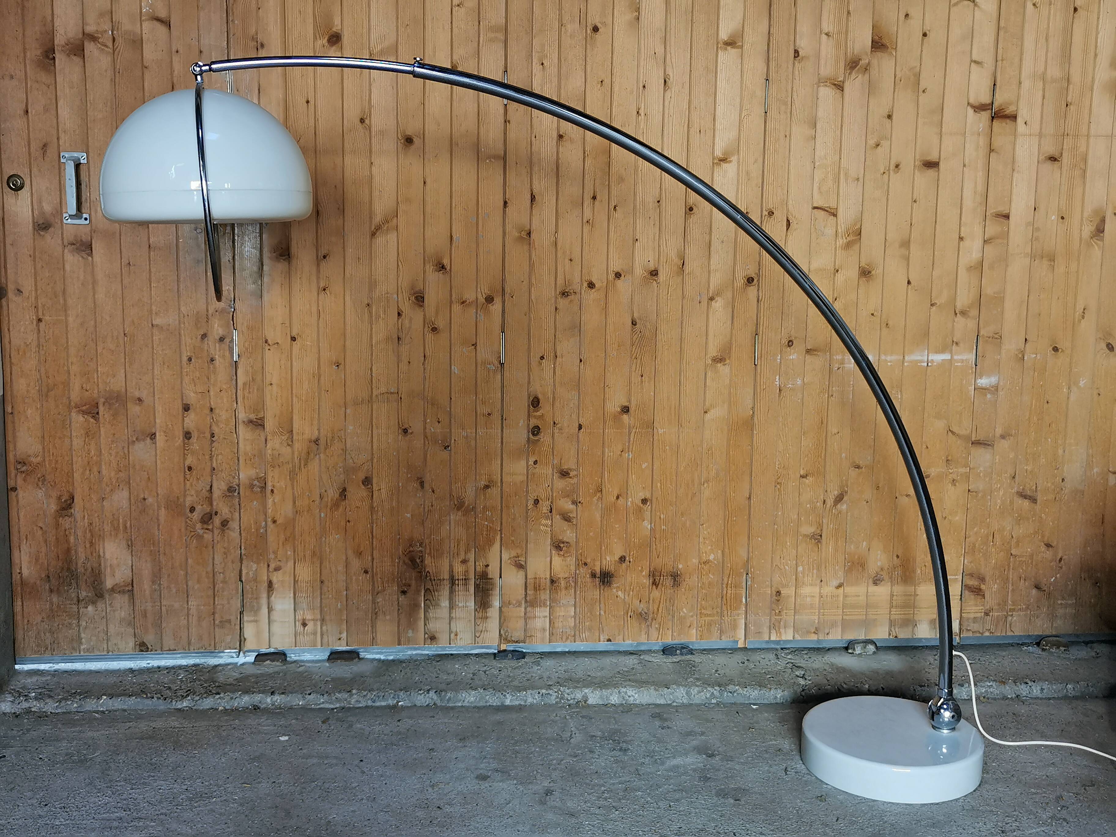 Vintage floor lamp, Arc by Harvey Guzzini 1970