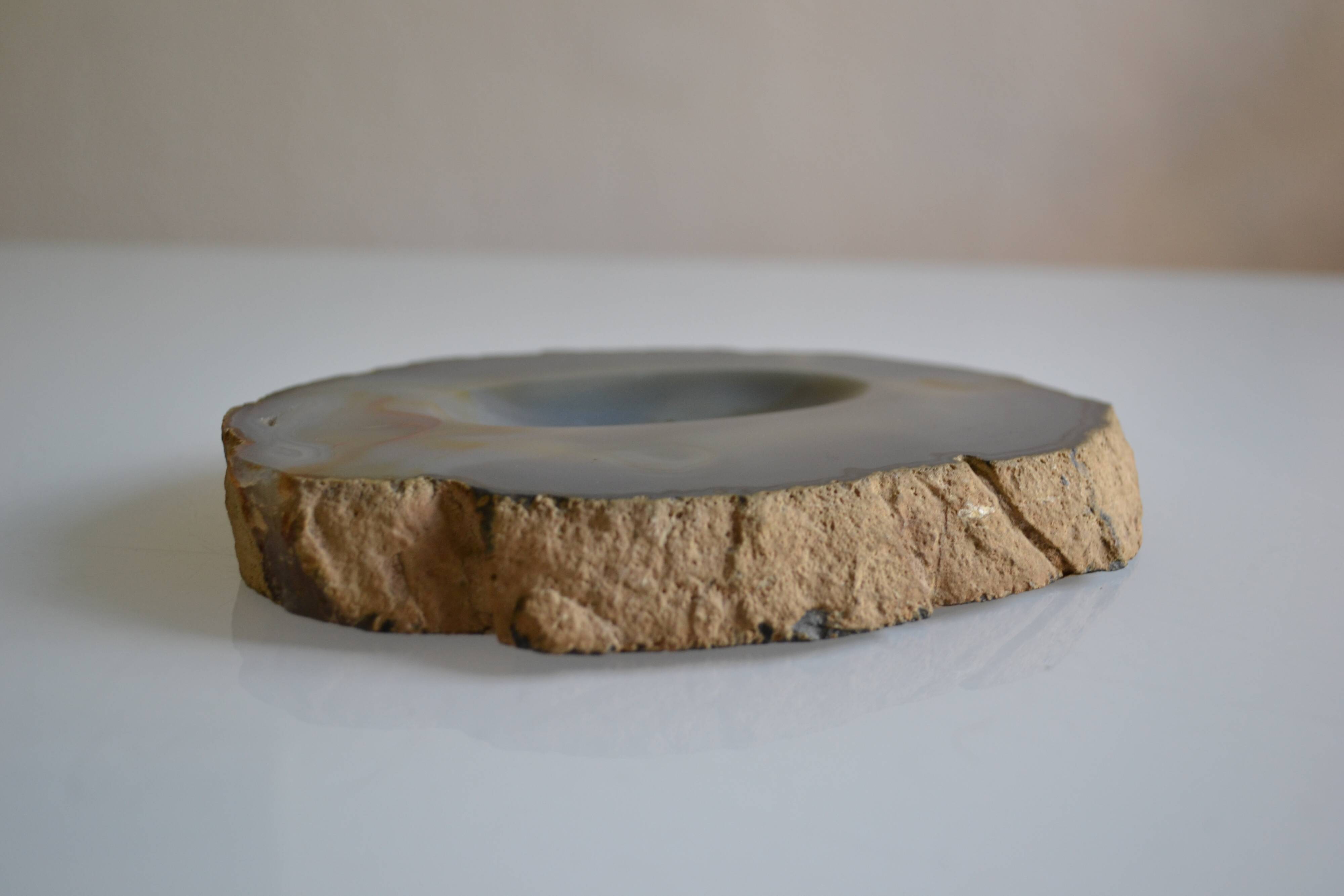 vintage pocket tray in polished agate