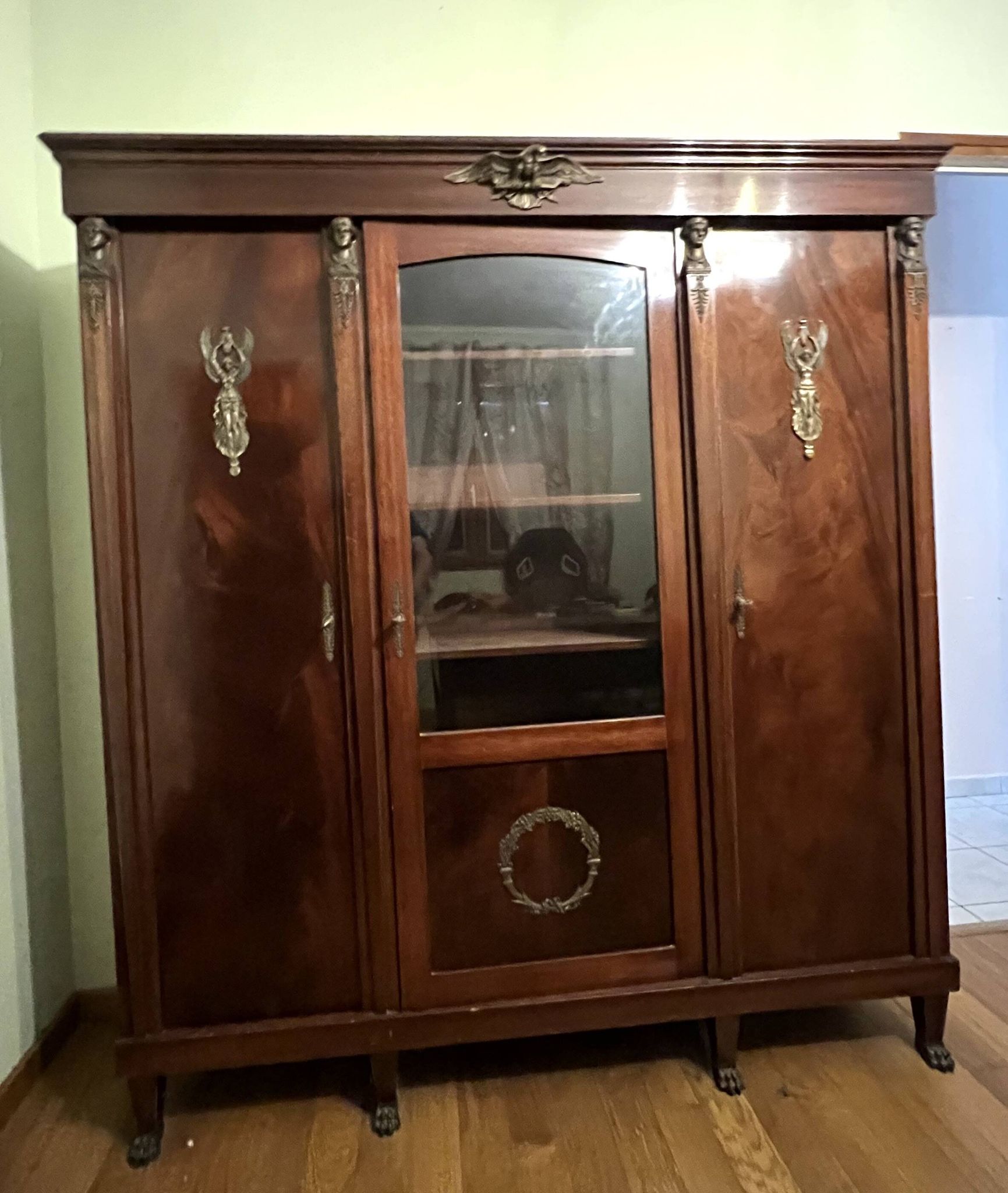 Empire mahogany and bronze armoire – France, 19th century