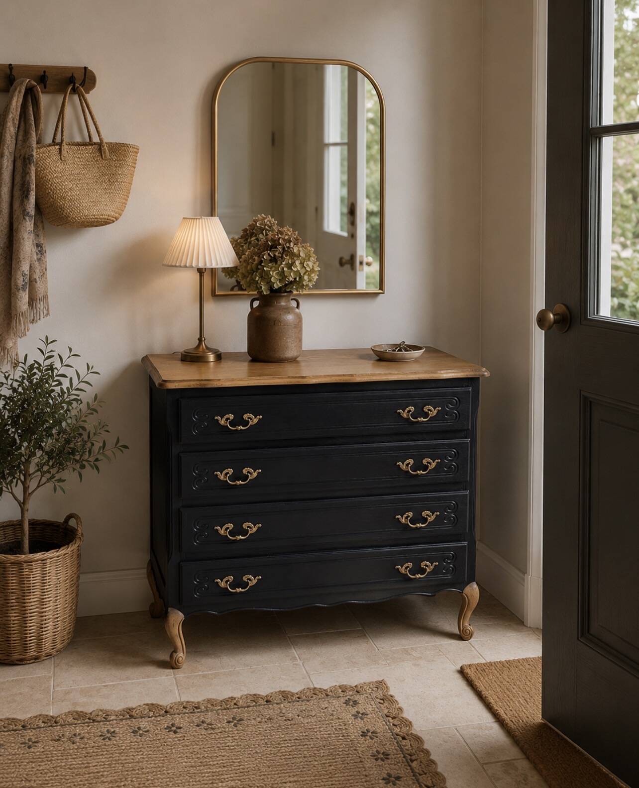 commode noire