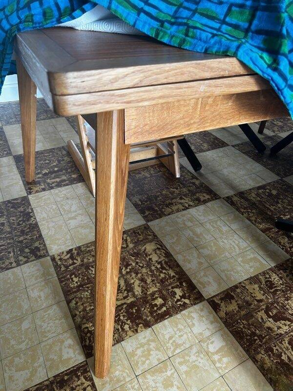Table bois massif extensible vintage