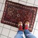 Tapis Vintage Hamadan Fait Main – 62 x 86 cm - 1C1019