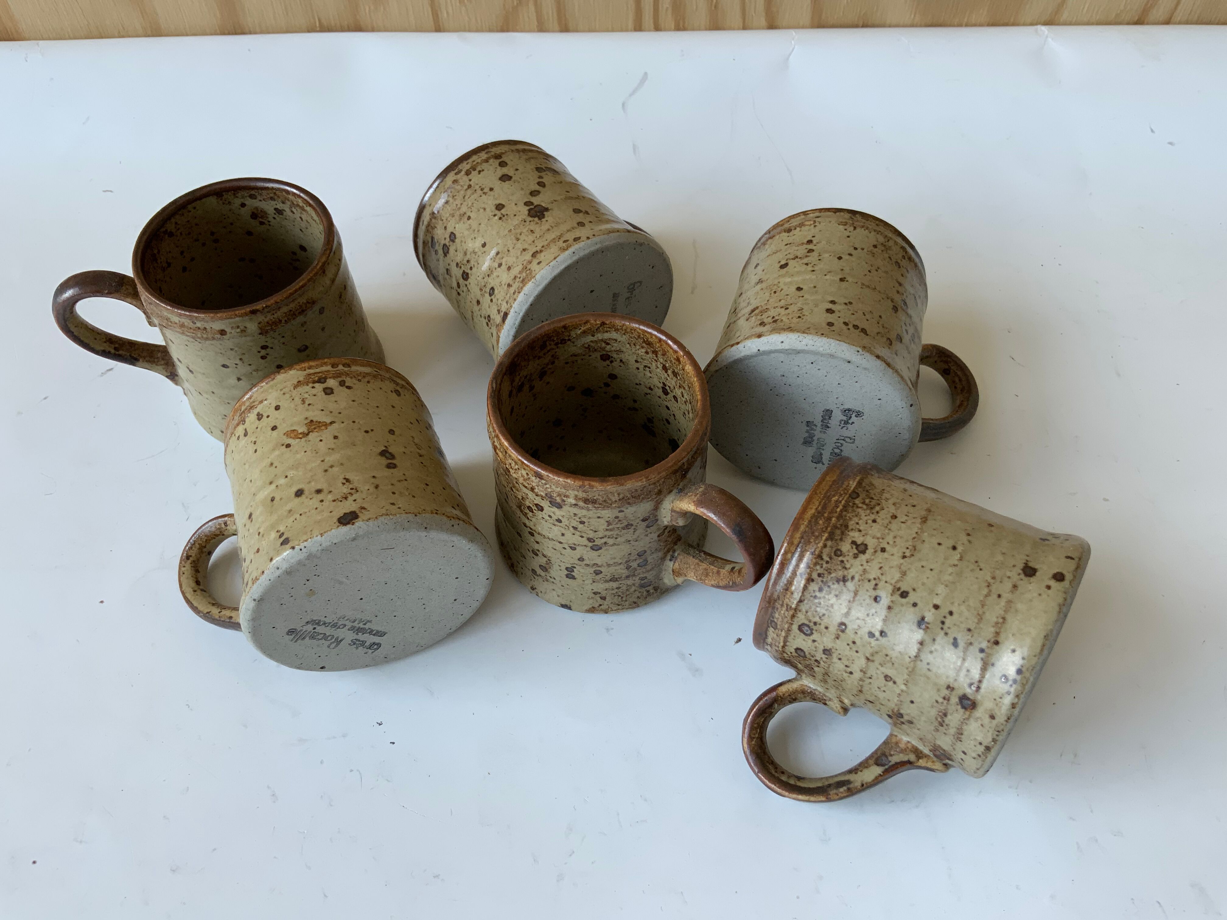 6 vintage coffee cups