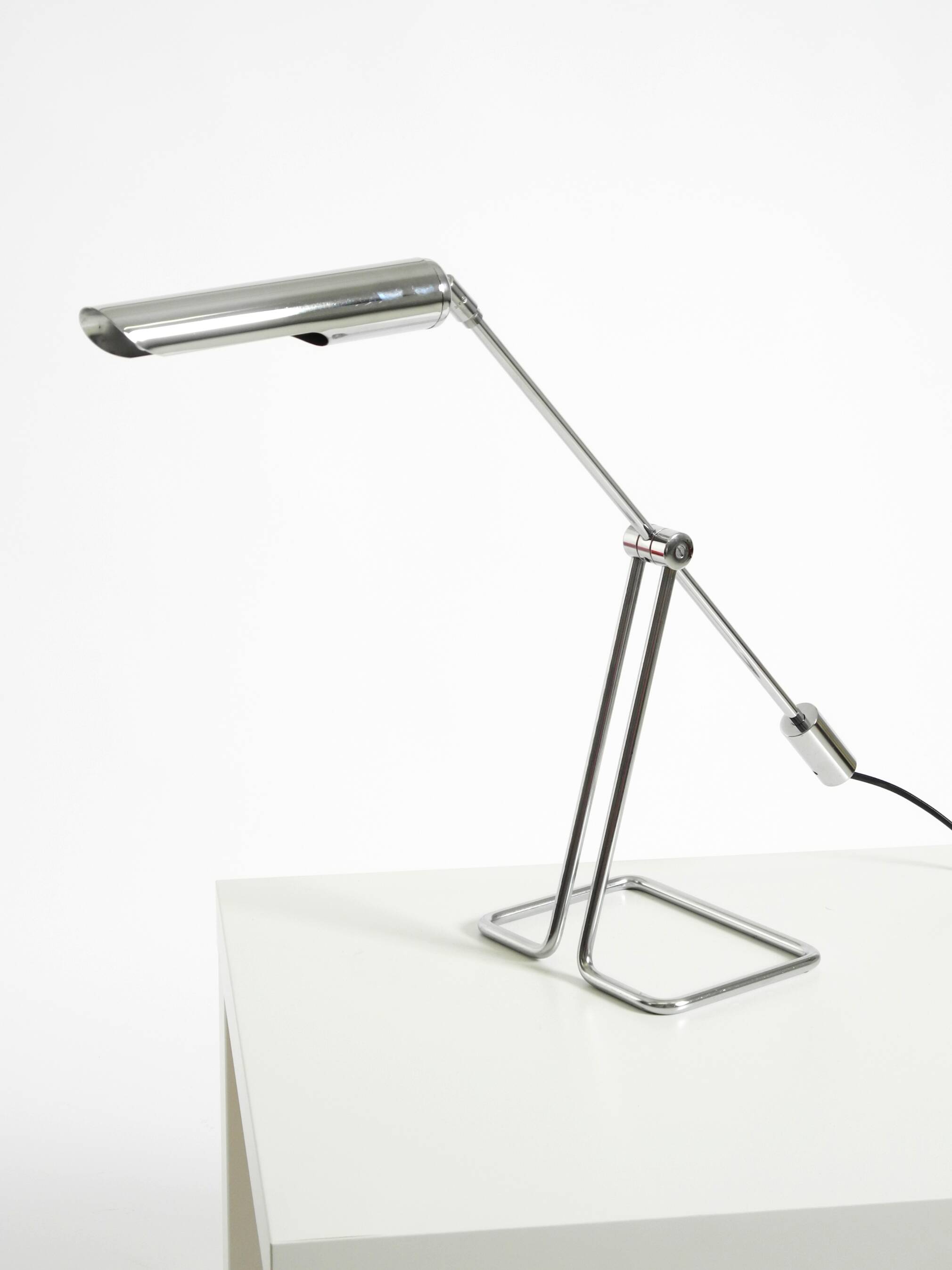 1980s chrome-plated metal table lamp by Abo Randers for IKEA