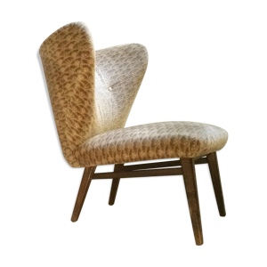 Fauteuil danois chauffeuse wingback