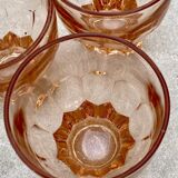 Set of 6 Rosaline water glasses in pink glass