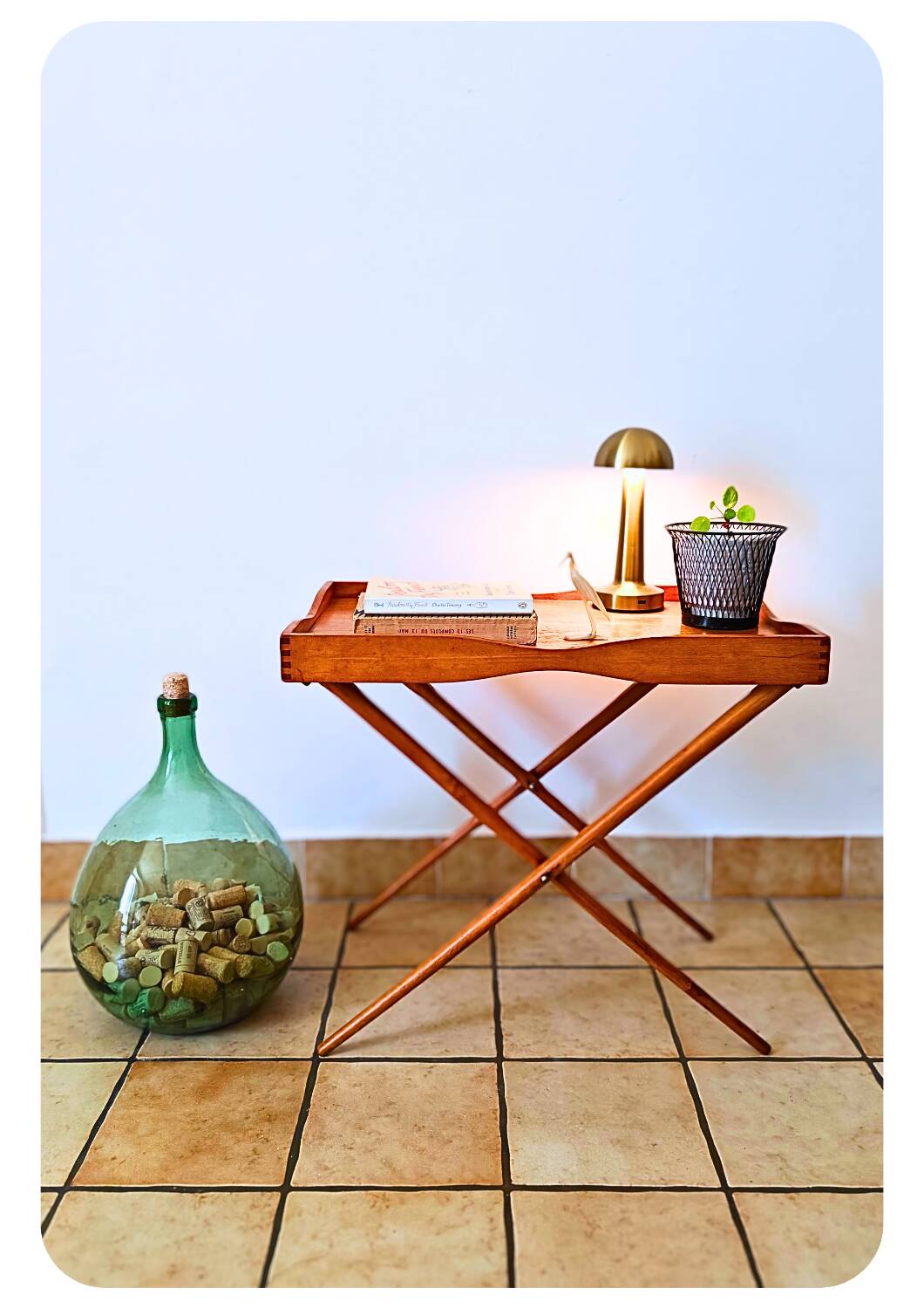 Table à plateau pliante en bois moderne du milieu du siècle