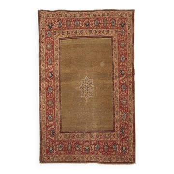Handmade antique Persian Tabriz rug 121cm x 167cm 1900s