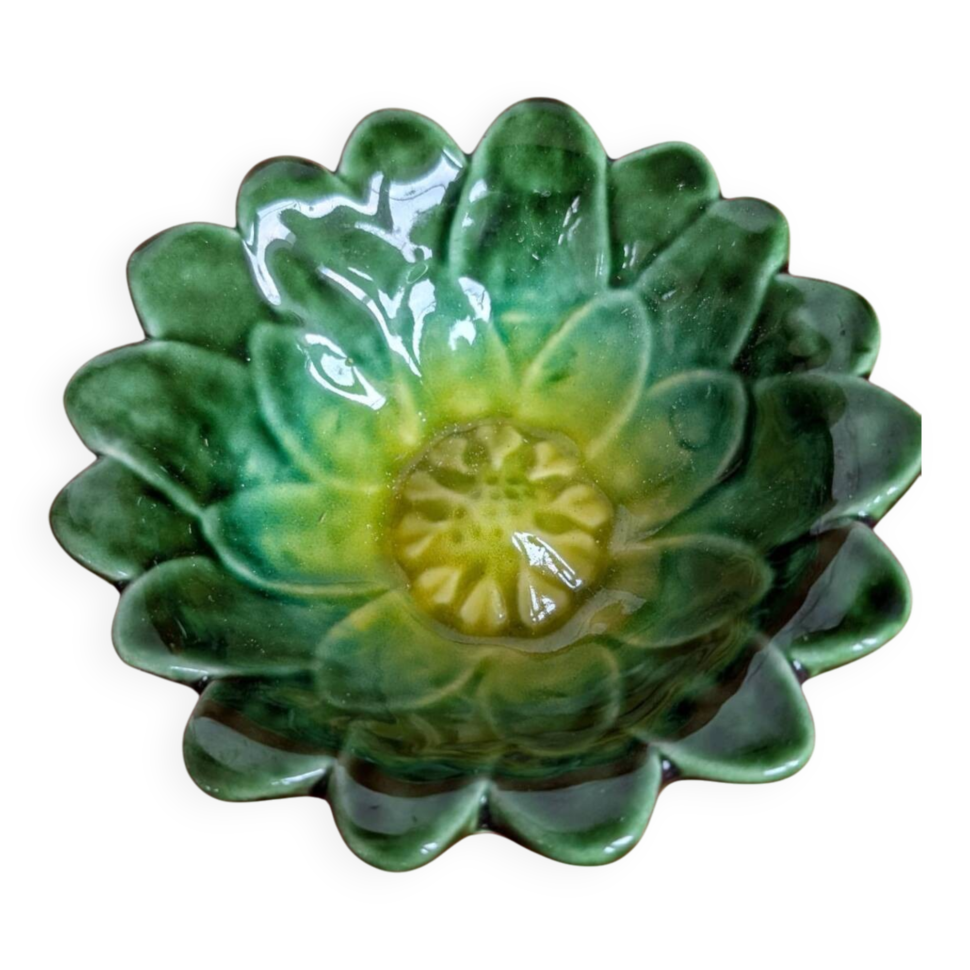 Sunflower bowl in slipware