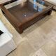 Wood and glass coffee table
