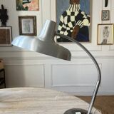 Flexible chrome metal desk lamp, 1970s