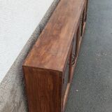 Wooden glass sideboard