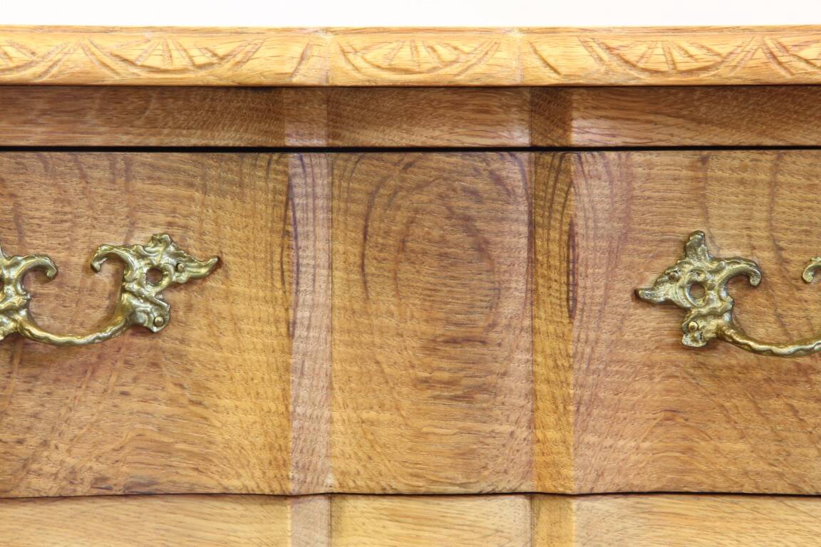 Vintage 1960s Danish modern oak nightstands in the style of Henning Kjærnulf