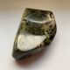 Vintage malachite ashtray in dark green tones