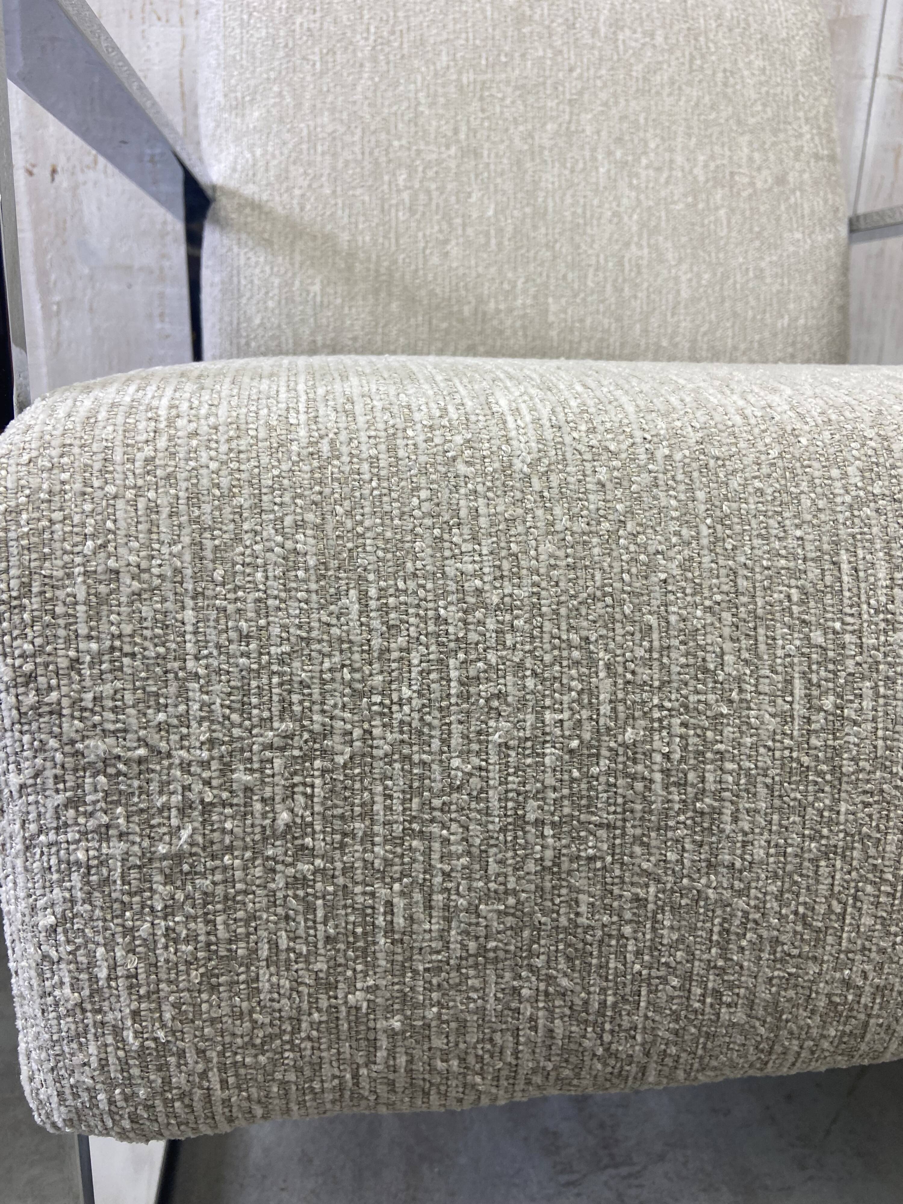Fauteuil design inox chromé