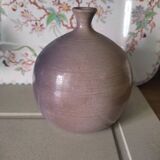 Enamelled stoneware ball vase
