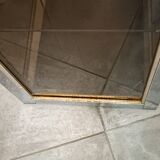 Vintage showcase in brass and chrome Renato Zevi