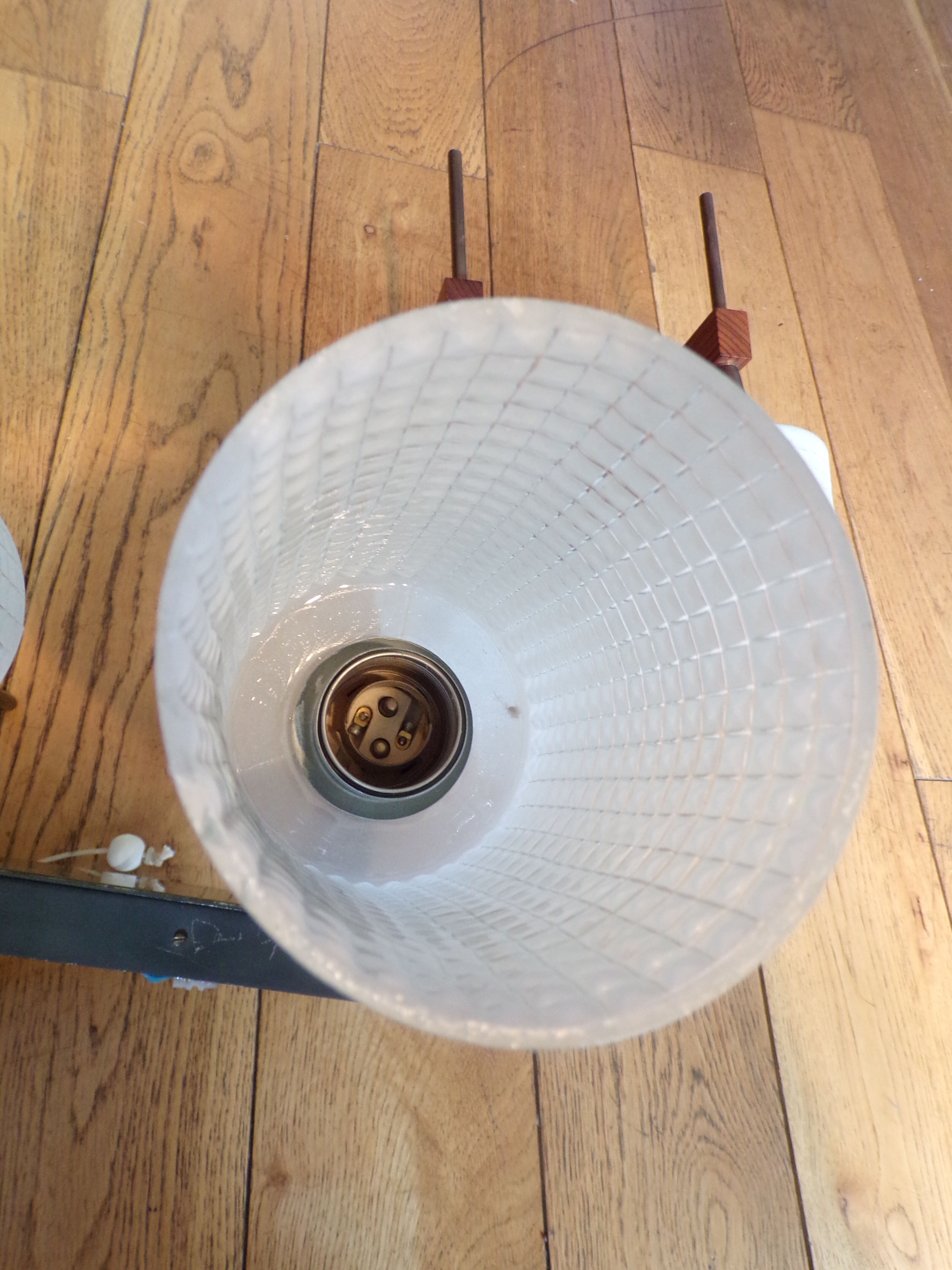 Pair of wall lamps Neuhaus Leuchten 2 burners 1960