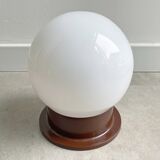 Plafonnier globe en verre vintage - plastique brun