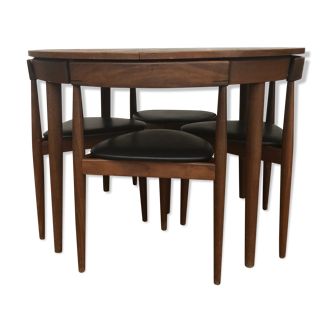 Table et 4 chaises en teck par Hans Olsen pour Frem Rojle Denmark années 60