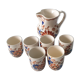 Jug and cups Politowska Grażyna. Faience 1970