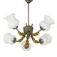 Lustre Art Nouveau vintage, années 1950 – 5 points lumineux