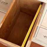 Solid wood sideboard with drawers.