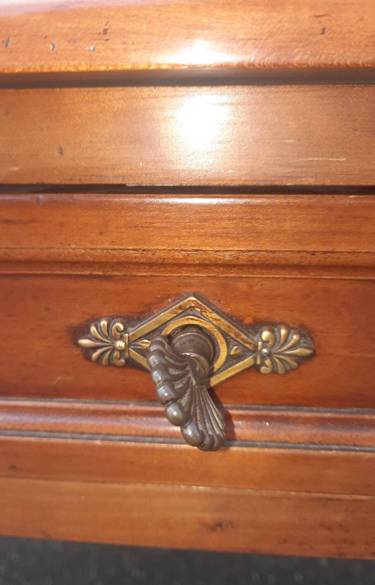 Cherry wood desk in Louis XVI style