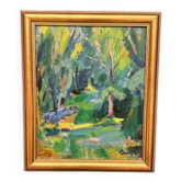 Original Swedish Oil on Panel – “Forest” by Gerhard Lundberg – Dated 1943