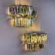 Pair of 2-tier Paolo Venini iridescent Murano glass wall lights, Italy, 1970s