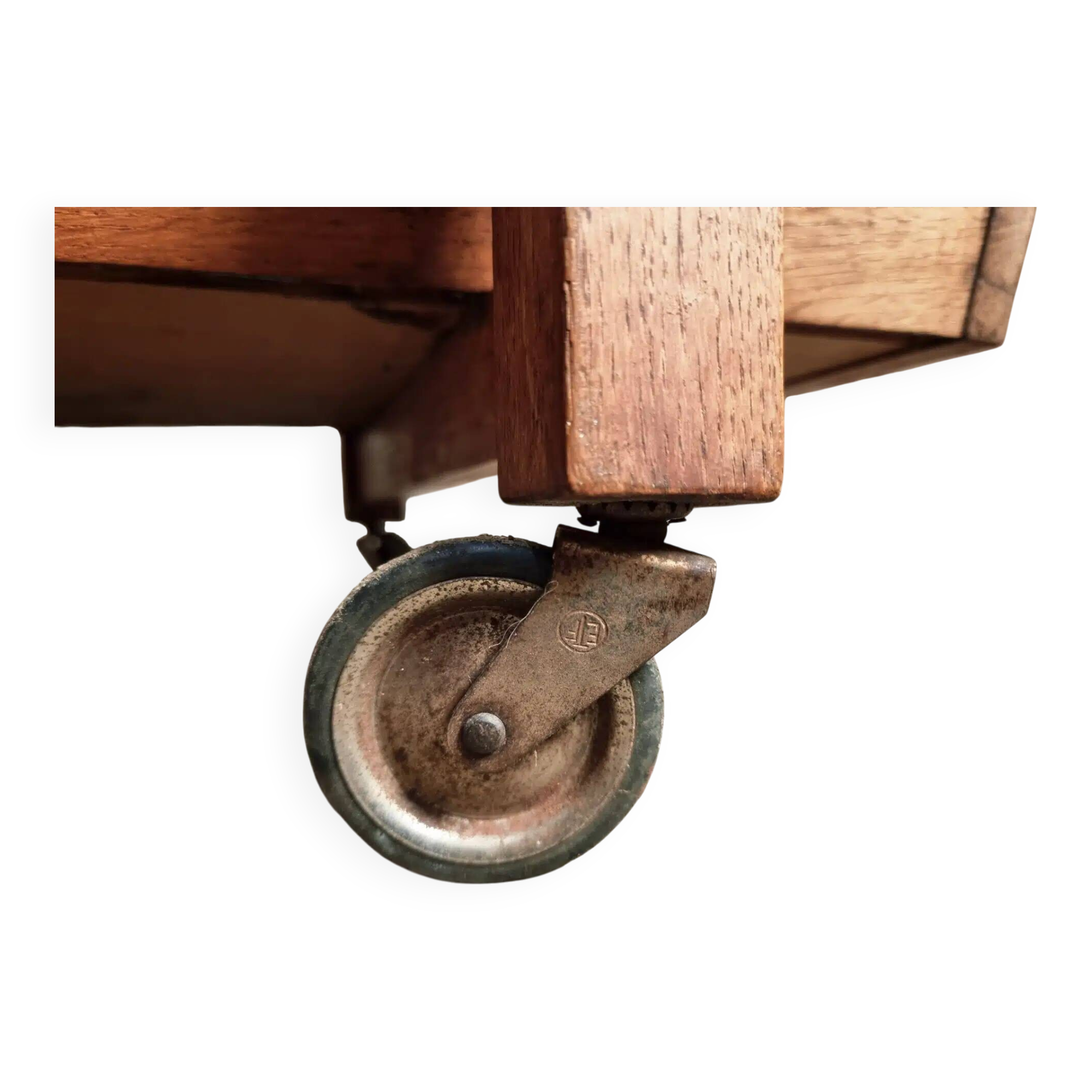 Vintage oak bar cart – France, 1950s