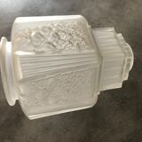 Old frosted glass lampshade suspension ceiling lamp art deco 30 cm